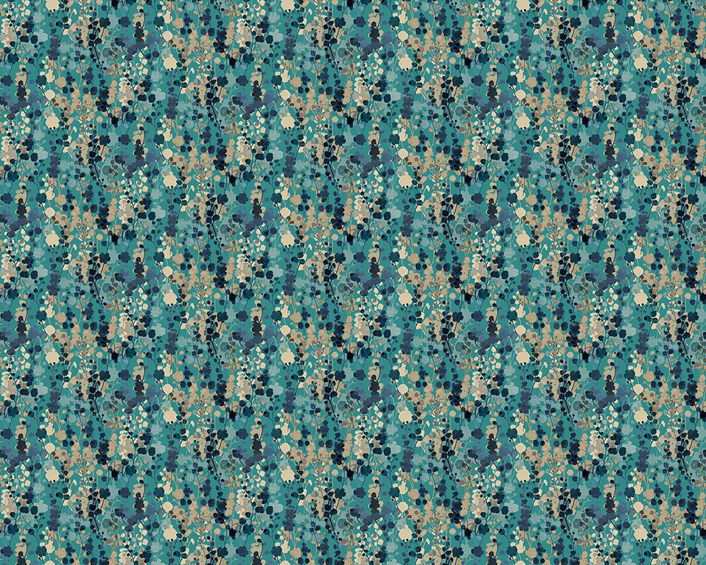 JRD50125W Blossom Teal Natural Wallpaper by Ohpopsi