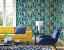 JRD50125W Blossom Teal Natural Wallpaper by Ohpopsi