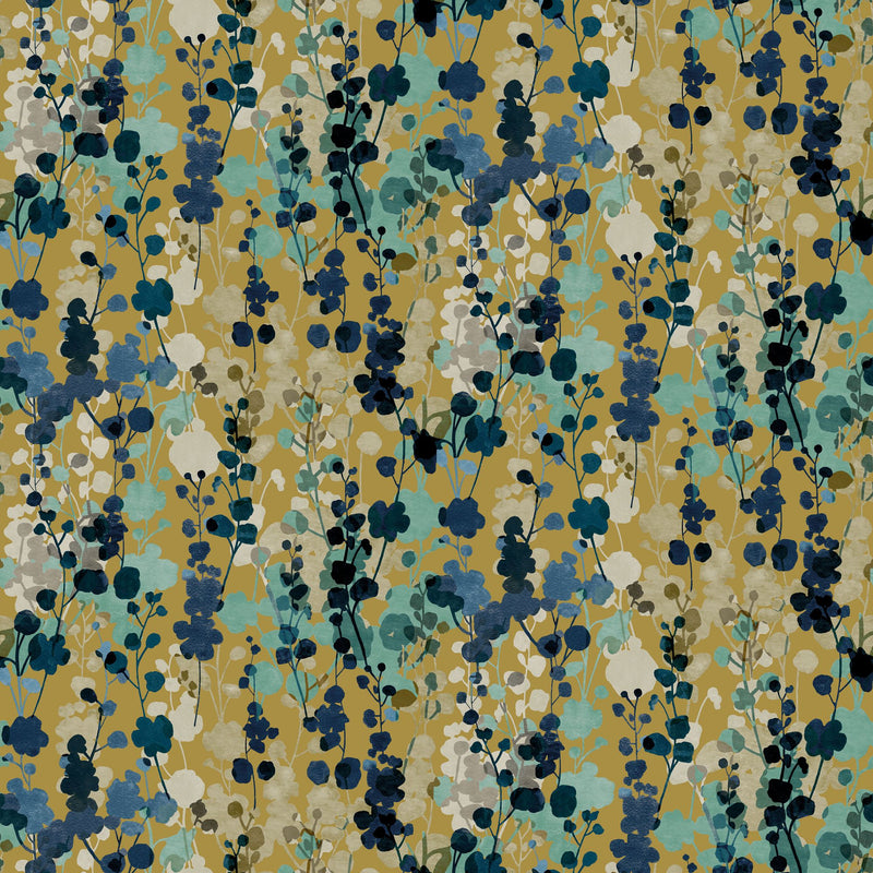 JRD50126W Blossom Royal Mustard Wallpaper by Ohpopsi