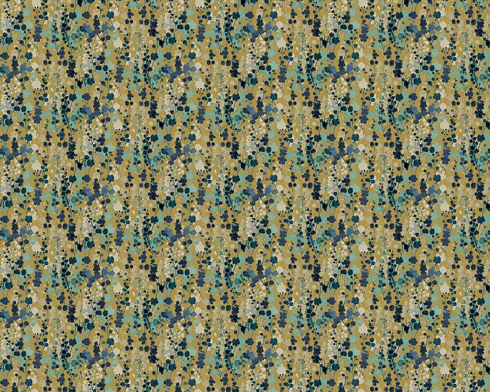 JRD50126W Blossom Royal Mustard Wallpaper by Ohpopsi