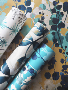 JRD50126W Blossom Royal Mustard Wallpaper by Ohpopsi