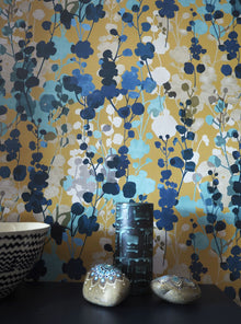 JRD50126W Blossom Royal Mustard Wallpaper by Ohpopsi
