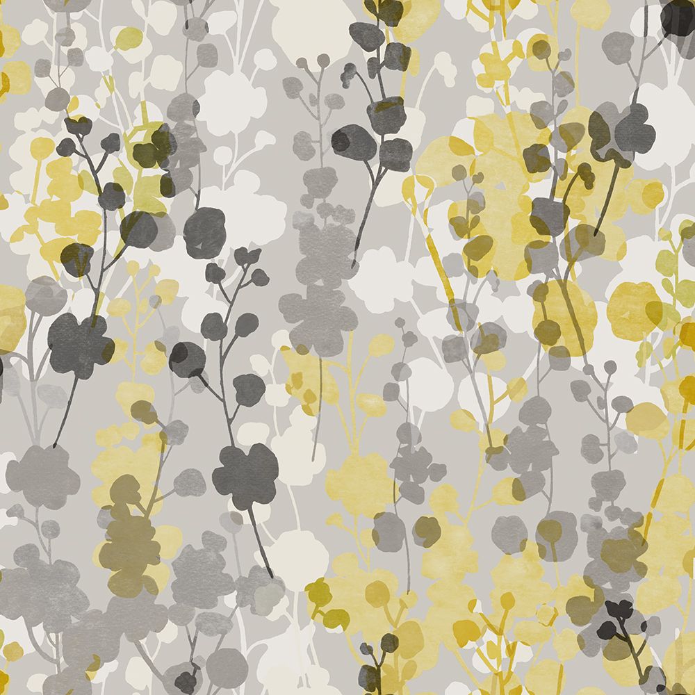 JRD50127W Blossom Mustard Grey Wallpaper by Ohpopsi