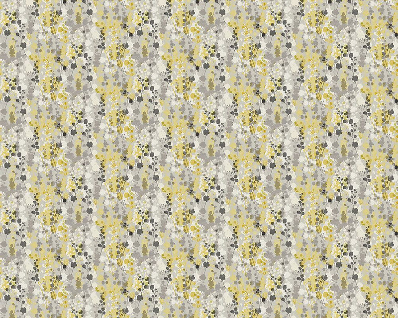 JRD50127W Blossom Mustard Grey Wallpaper by Ohpopsi