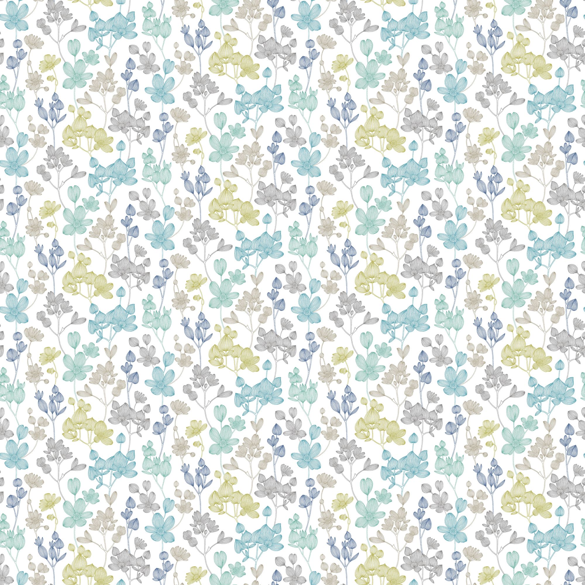 JRD50135W Kalina Pretty Blue Wallpaper by Ohpopsi