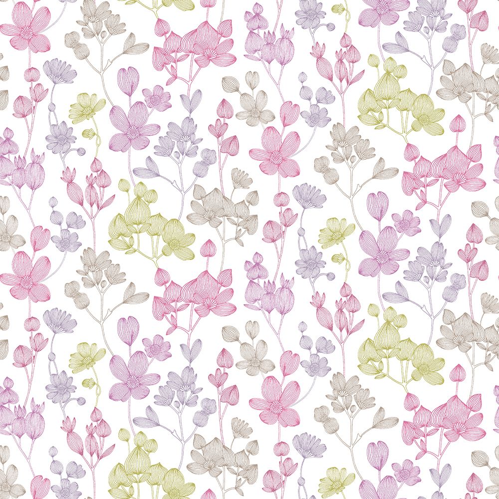 JRD50136W Kalina Pretty Pink Wallpaper by Ohpopsi