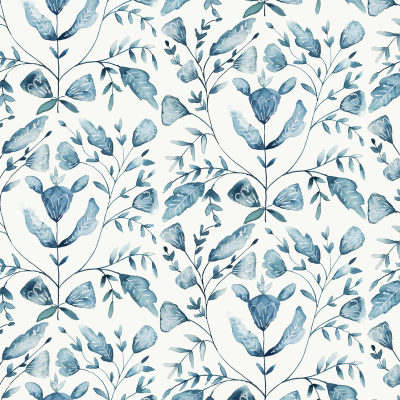 Juna Denim Country Folk Wallpaper by Voyage Maison | JUNA/WPO/DEN