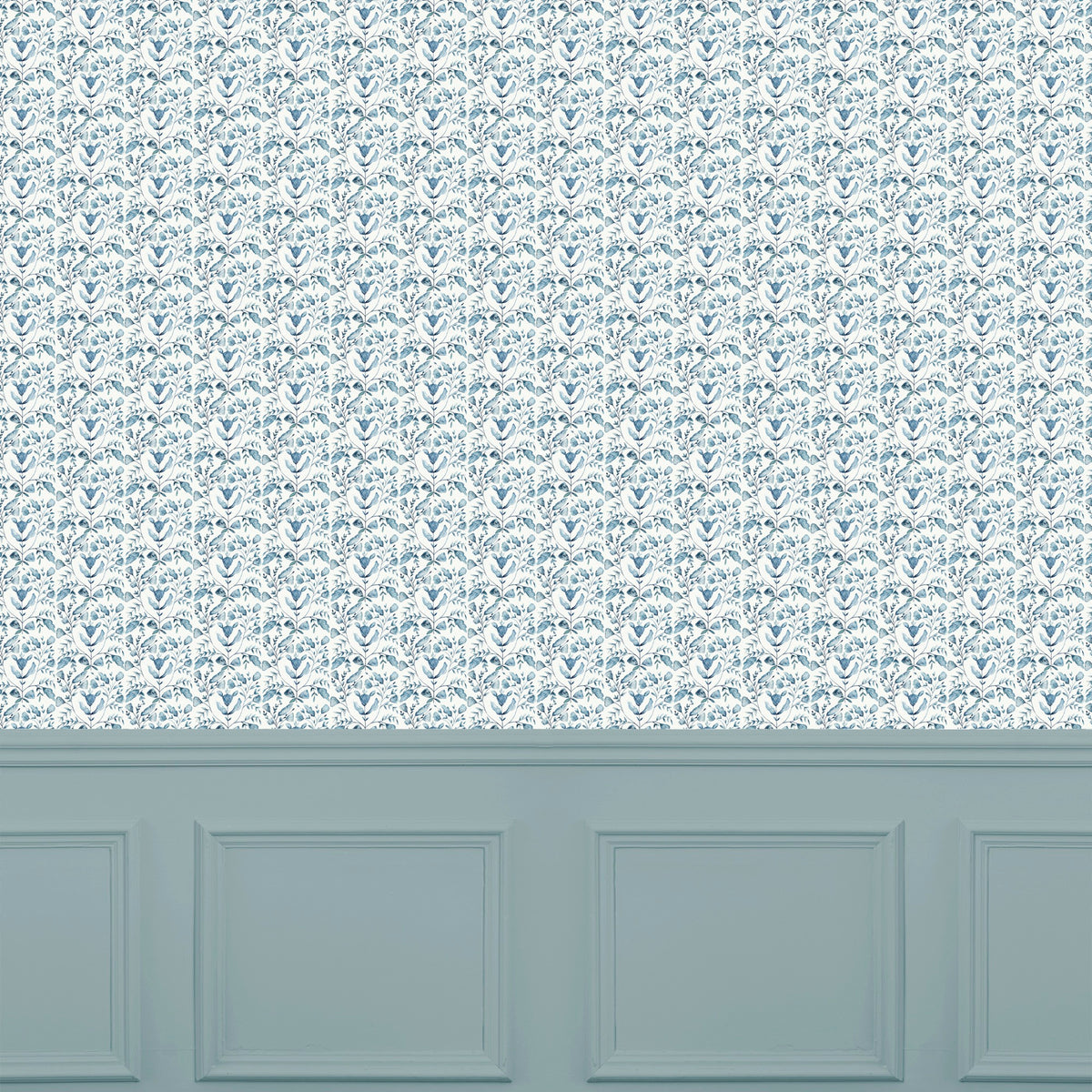 Juna Denim Country Folk Wallpaper by Voyage Maison | JUNA/WPO/DEN