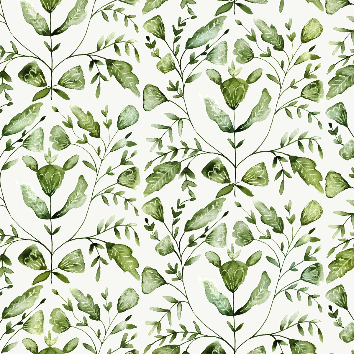 Juna Sage Country Folk Wallpaper by Voyage Maison | JUNA/WPO/SAG