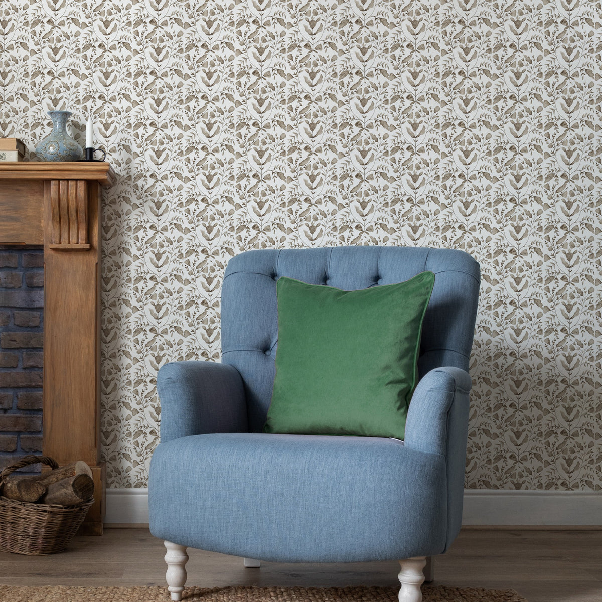 Juna Stone Country Folk Wallpaper by Voyage Maison | JUNA/WPO/STO