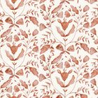 Juna Terracotta Country Folk Wallpaper by Voyage Maison | JUNA/WPO/TER