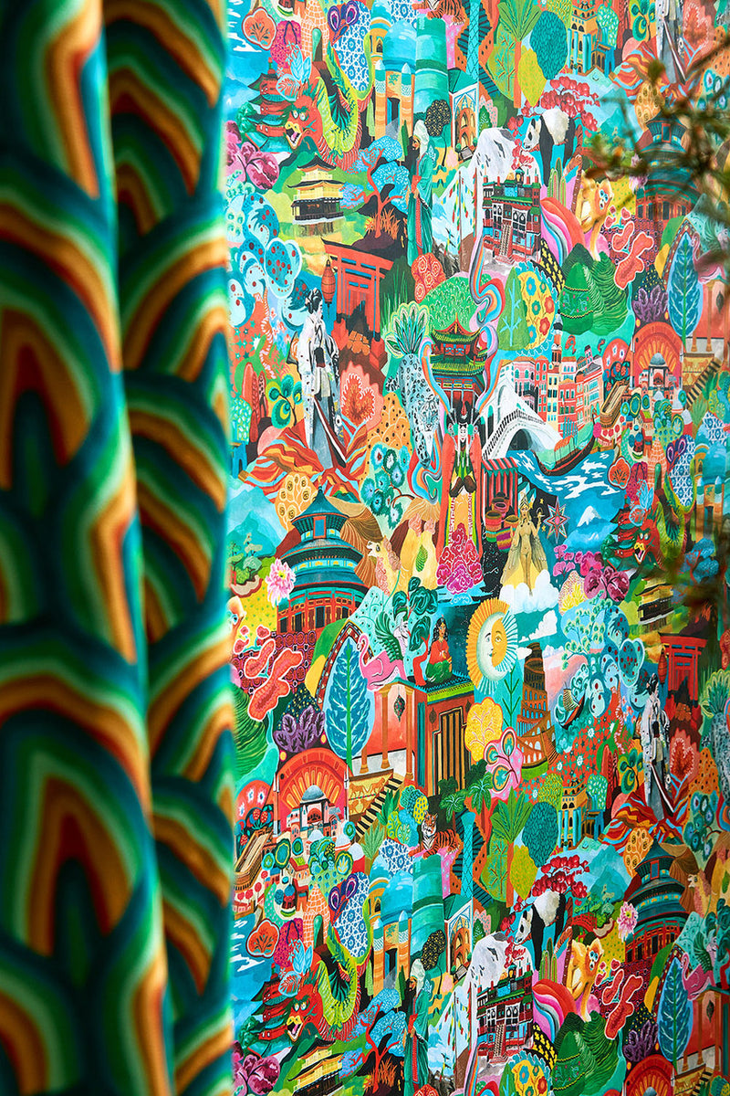 112919 Journey of Discovery Colour 3 Ionian Wallpaper by Harlequin