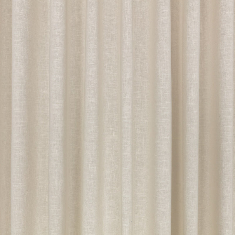 Expo FR Flax Ornate Drapery Fabric by Kirkby Design — draped