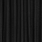 Expo FR Jet Black Ornate Drapery Fabric by Kirkby Design — draped