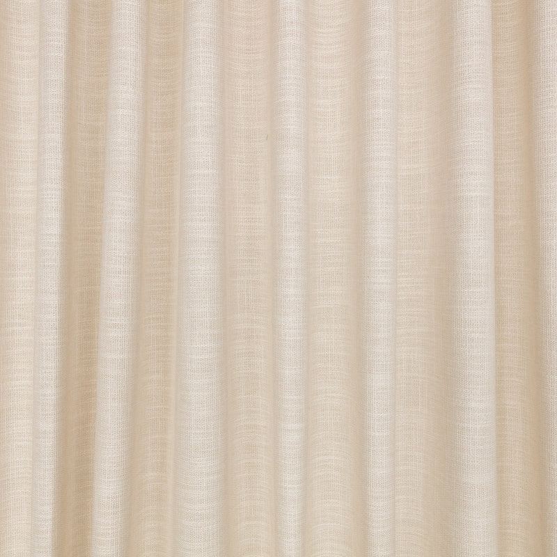 Cosmo FR Flax Ornate Drapery Fabric by Kirkby Design — draped