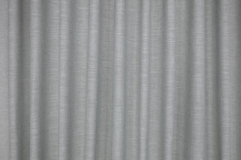 Cosmo FR Soft Aqua Ornate Drapery Fabric by Kirkby Design — draped