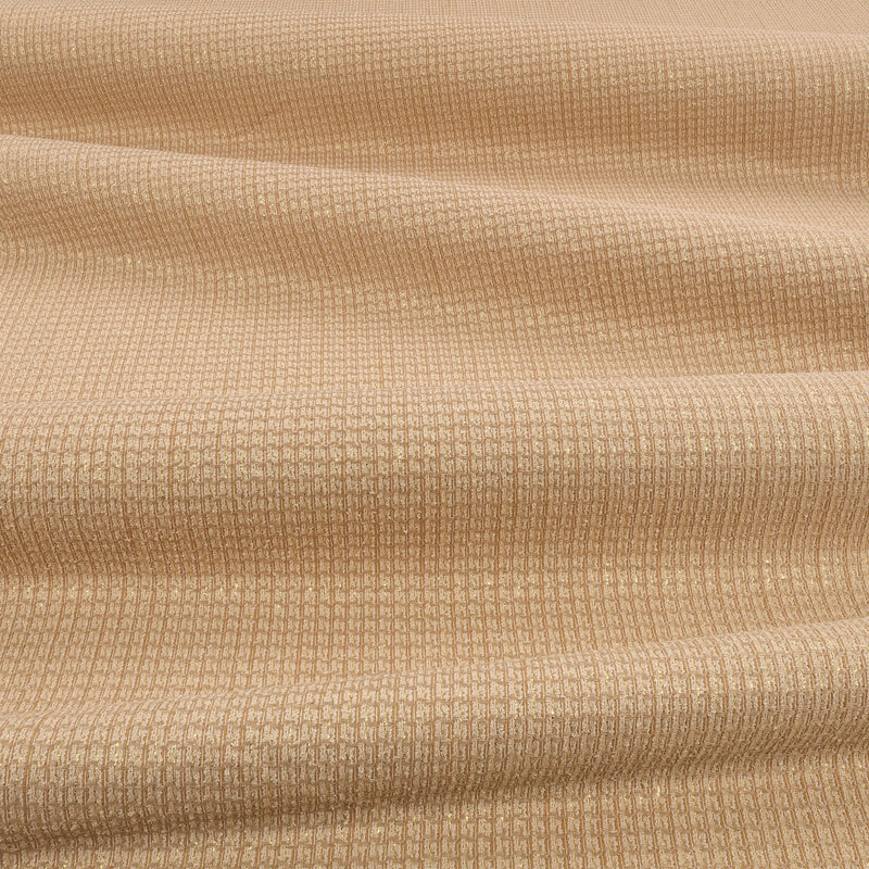 Curio Drape FR Oyster Ornate Drapery Fabric by Kirkby Design — draped