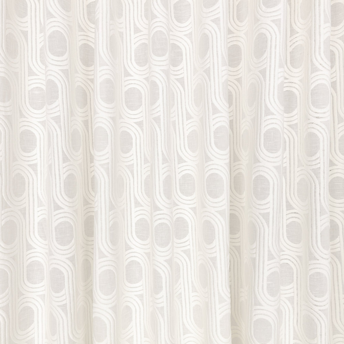 Cornice Drape FR Porcelain Ornate Drapery Fabric by Kirkby Design — draped