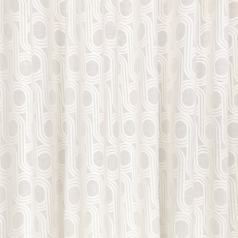 Cornice Drape FR Porcelain Ornate Drapery Fabric by Kirkby Design — draped