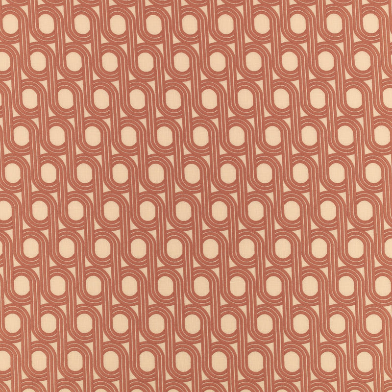 Cornice Drape FR Sweet Potato Ornate Drapery Fabric by Kirkby Design — flat
