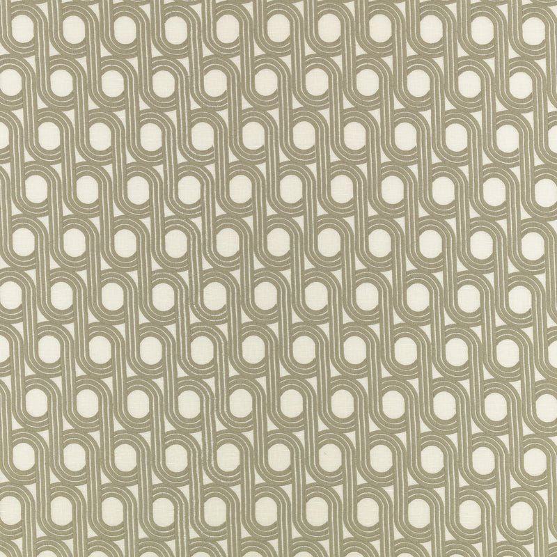Cornice Drape FR Sage Ornate Drapery Fabric by Kirkby Design — flat