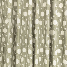 Cornice Drape FR Sage Ornate Drapery Fabric by Kirkby Design — draped