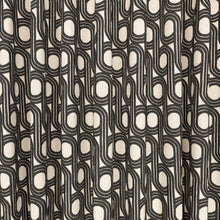 Cornice Drape FR Monochrome Ornate Drapery Fabric by Kirkby Design — draped