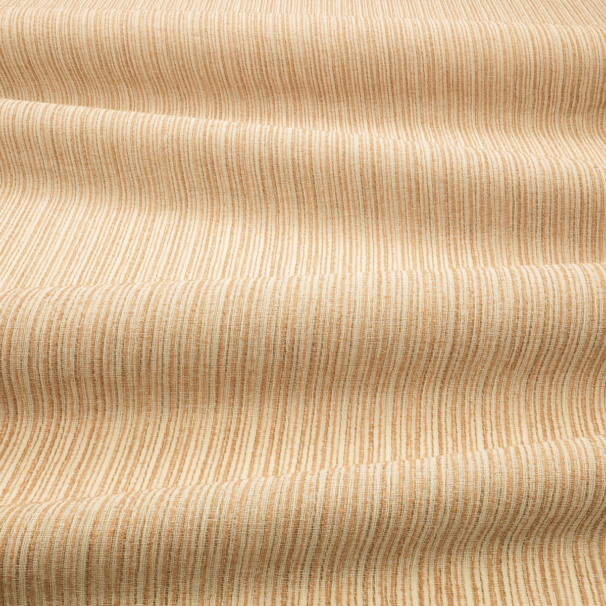 Streamline Drape FR Tobacco Ornate Drapery Fabric by Kirkby Design — draped