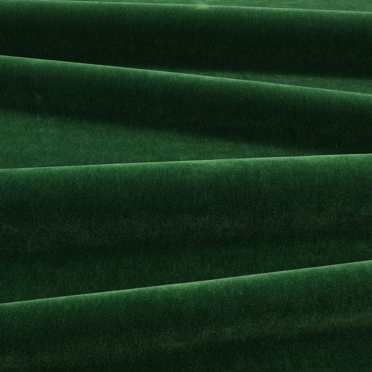 Fuzzy FR Crib 5 Evergreen Fabric by Kirkby Design — draped