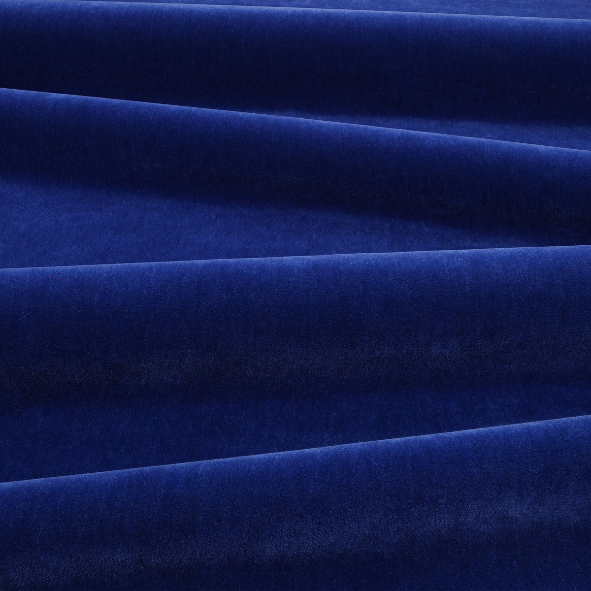 Fuzzy FR Crib 5 Cobalt Fabric by Kirkby Design — draped