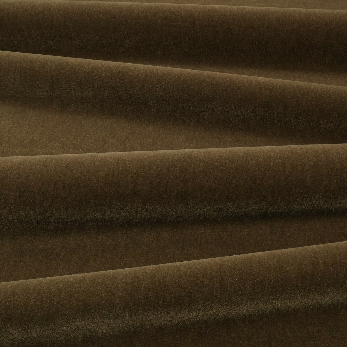 Fuzzy FR Crib 5 Dark Olive Fabric by Kirkby Design — draped