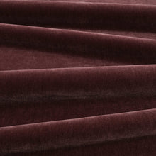 Fuzzy FR Crib 5 Aubergine Fabric by Kirkby Design — draped