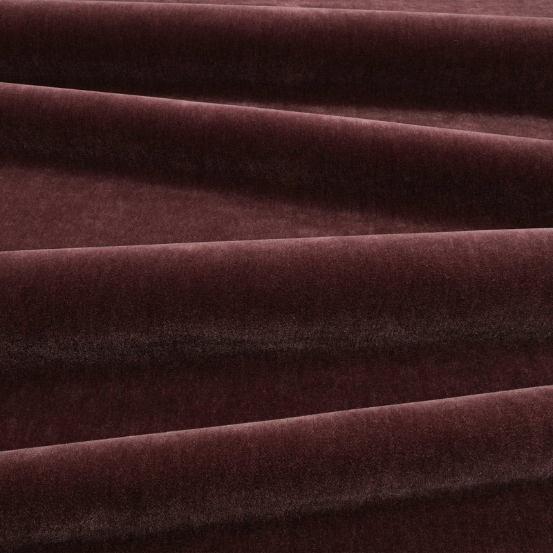 Fuzzy FR Crib 5 Aubergine Fabric by Kirkby Design — draped