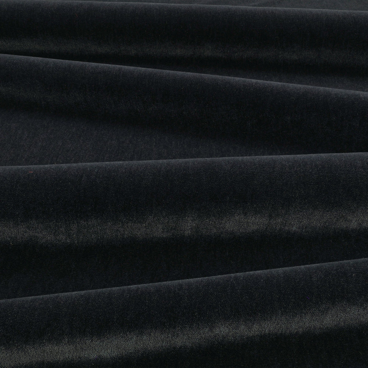 Fuzzy FR Crib 5 Midnight Fabric by Kirkby Design — draped