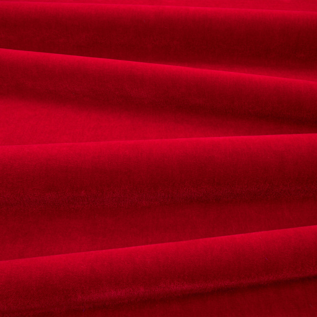 Fuzzy FR Crib 5 Electric Red Fabric by Kirkby Design — draped