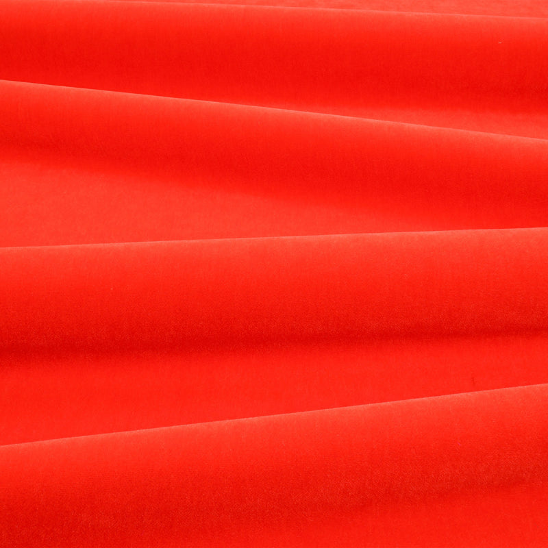 Fuzzy FR Crib 5 Kirkby Red Fabric by Kirkby Design — draped
