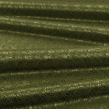 Lunette Monstera Ornate Fabric by Kirkby Design — draped