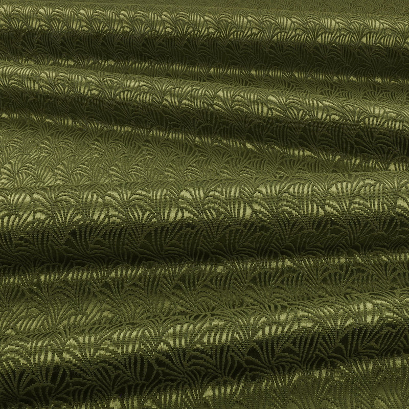 Lunette Monstera Ornate Fabric by Kirkby Design — draped