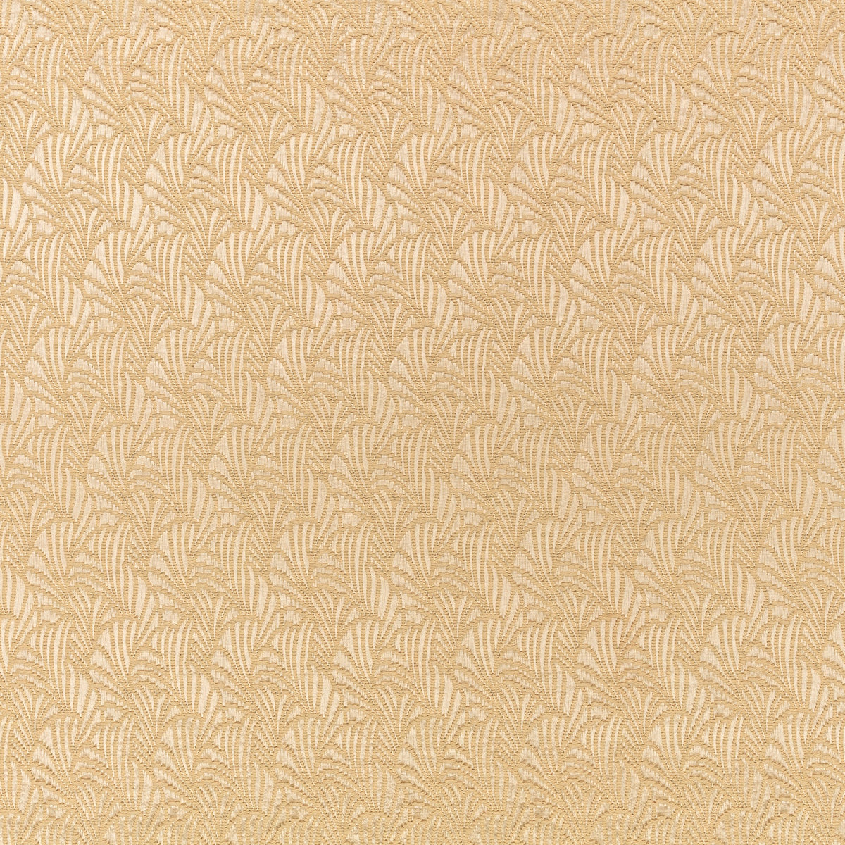 Lunette Soft Gold Ornate Fabric by Kirkby Design — flat