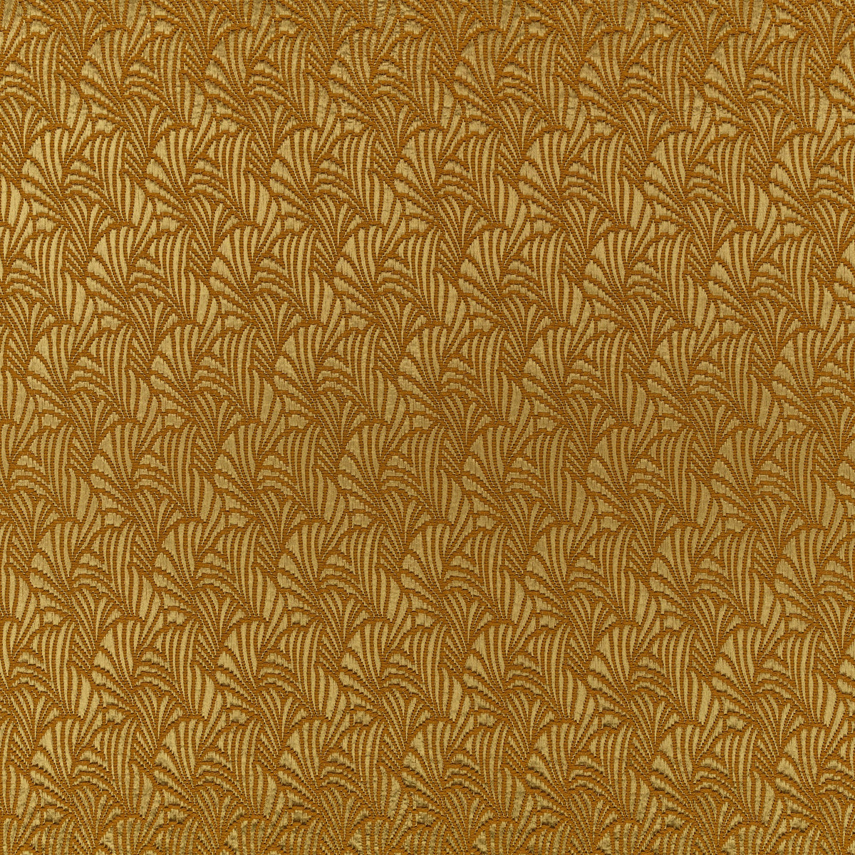 Lunette Antique Gold Ornate Fabric by Kirkby Design — flat