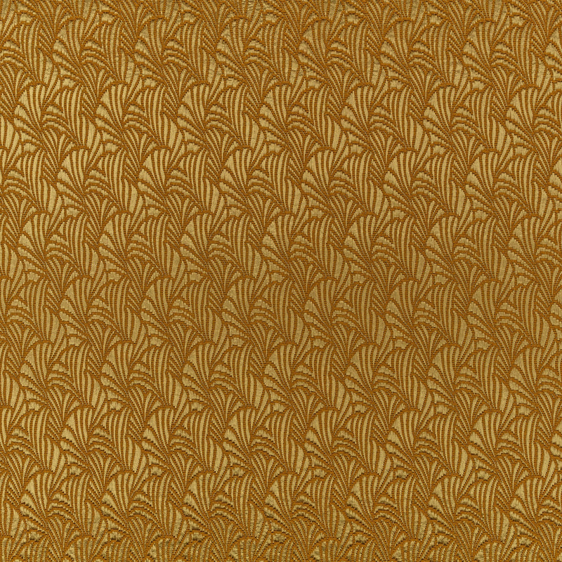 Lunette Antique Gold Ornate Fabric by Kirkby Design — flat