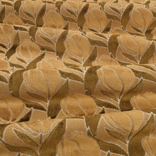 Arabesque FR Crib 5 Harvest Gold Ornate Fabric by Kirkby Design — draped