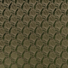 Arabesque FR Crib 5 Pine Green Ornate Fabric by Kirkby Design — flat