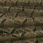 Arabesque FR Crib 5 Pine Green Ornate Fabric by Kirkby Design — draped