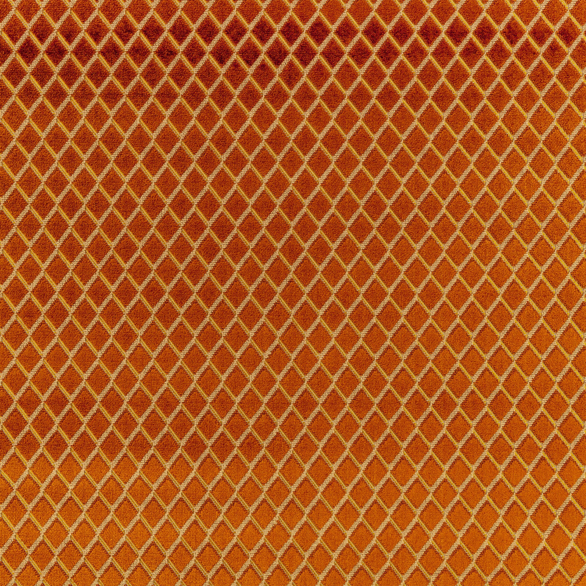 Ornate FR Crib 5 Marmalade Fabric by Kirkby Design — flat
