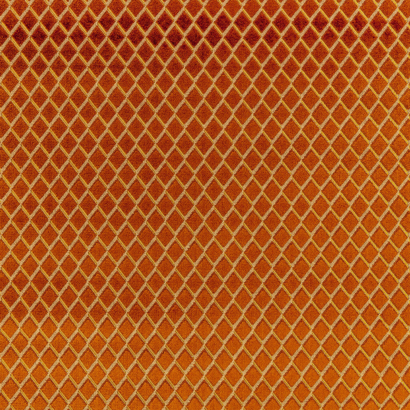 Ornate FR Crib 5 Marmalade Fabric by Kirkby Design — flat