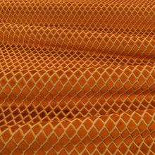 Ornate FR Crib 5 Marmalade Fabric by Kirkby Design — draped
