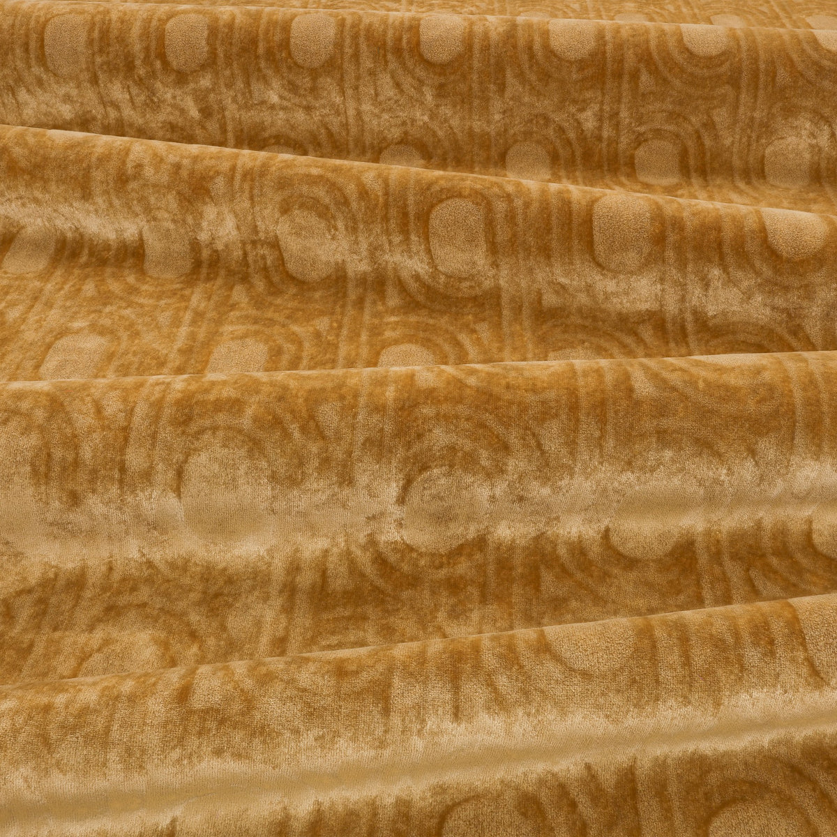 Cornice Straw Ornate Fabric by Kirkby Design — draped