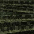 Cornice Pine Green Ornate Fabric by Kirkby Design — draped