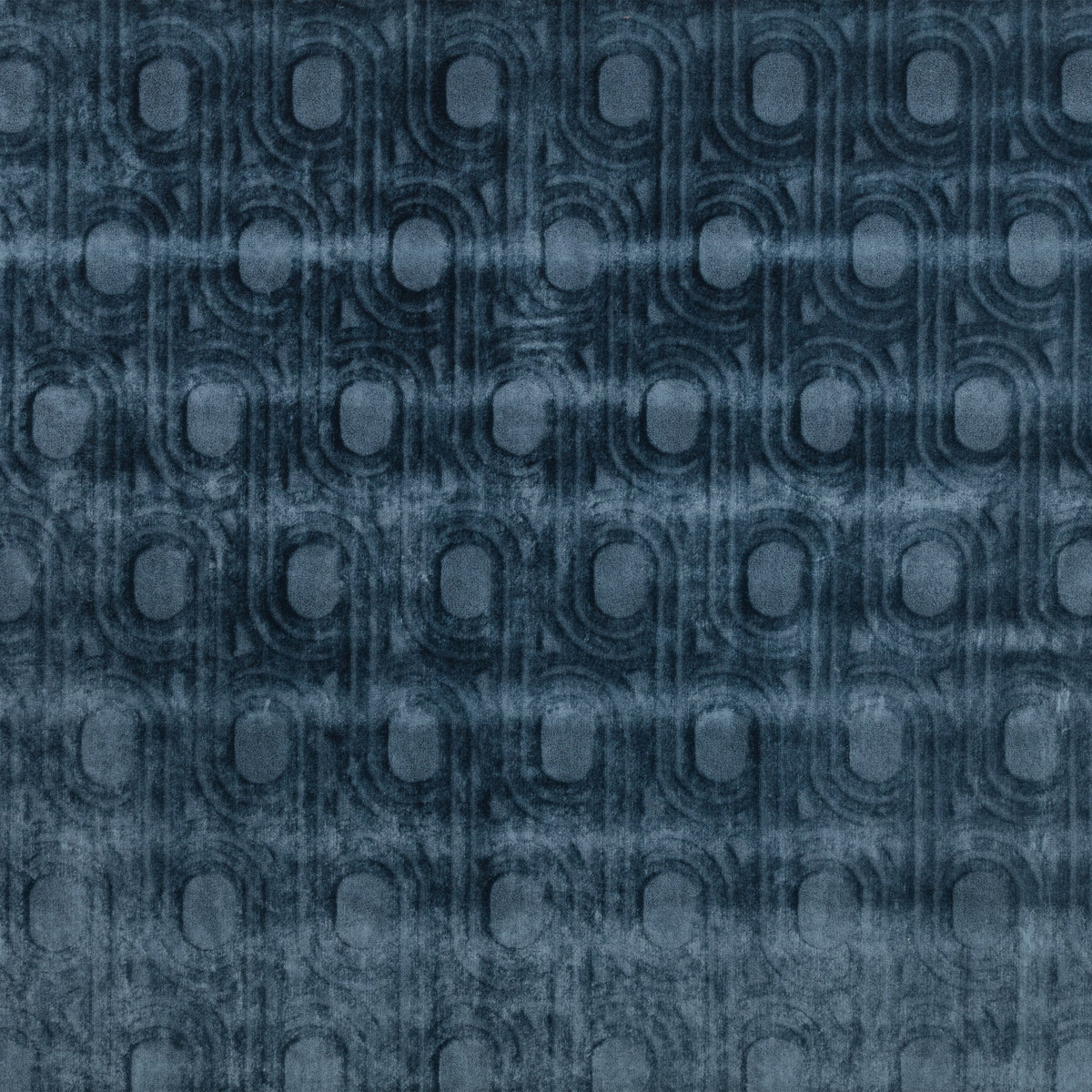 Cornice Midnight Ornate Fabric by Kirkby Design — flat
